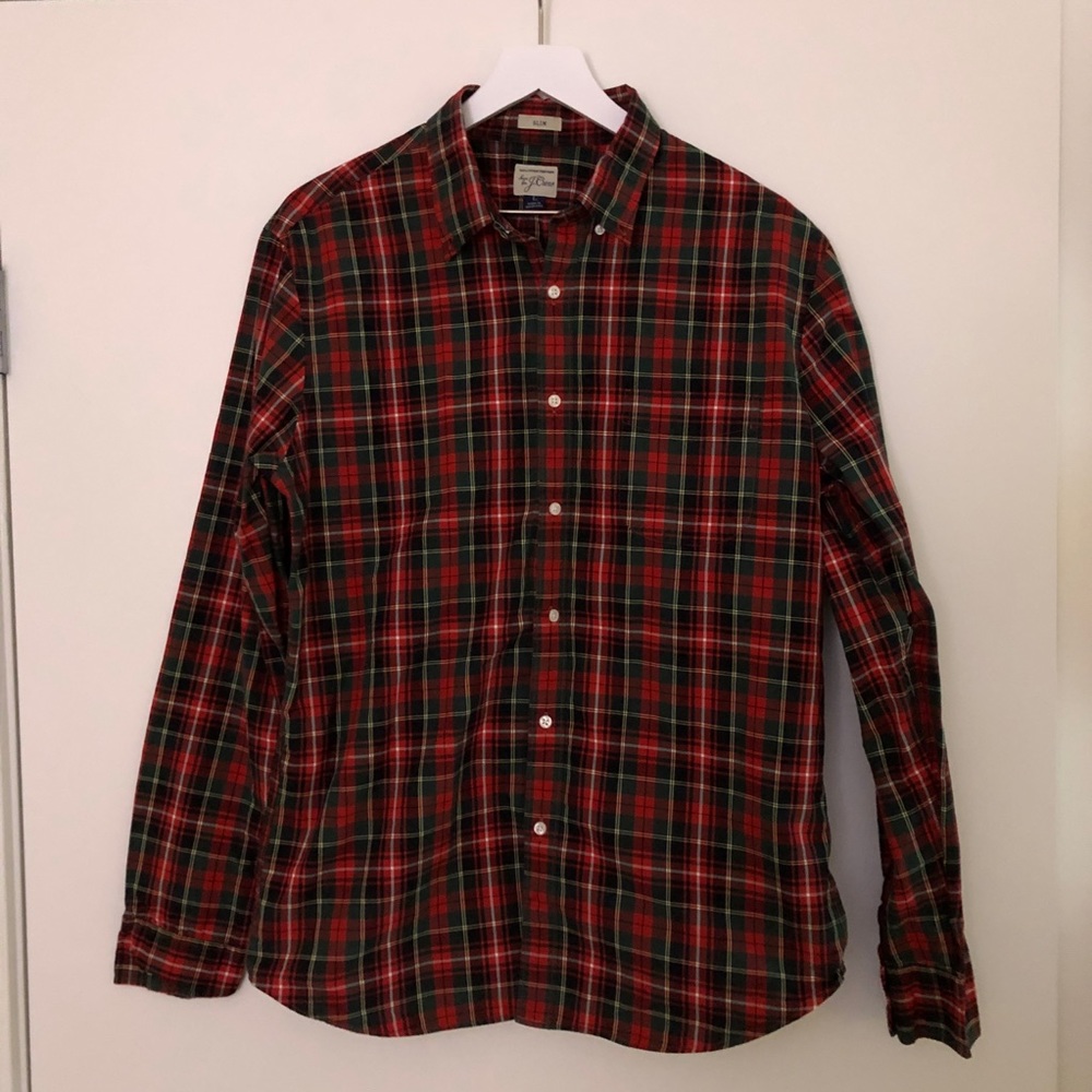 J. Crew Slim Fit Plaid Button Down